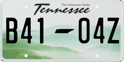 TN license plate B4104Z