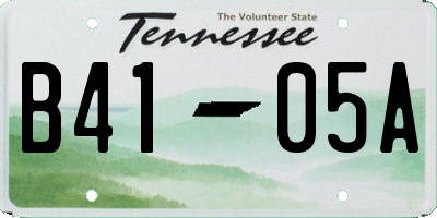 TN license plate B4105A