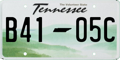 TN license plate B4105C
