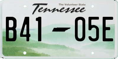 TN license plate B4105E