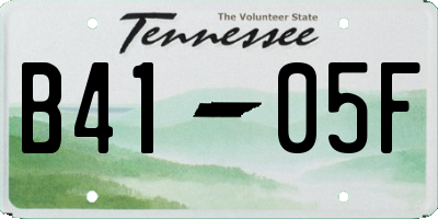 TN license plate B4105F