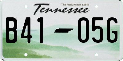 TN license plate B4105G