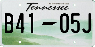 TN license plate B4105J