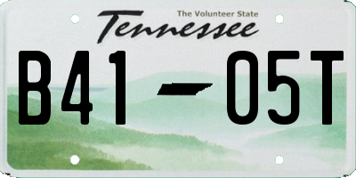 TN license plate B4105T