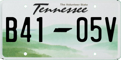TN license plate B4105V
