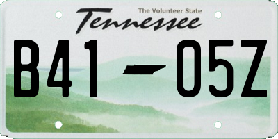 TN license plate B4105Z