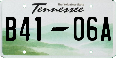TN license plate B4106A