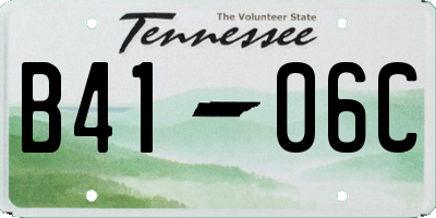 TN license plate B4106C