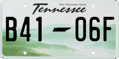 TN license plate B4106F