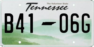 TN license plate B4106G