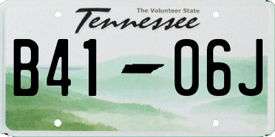 TN license plate B4106J