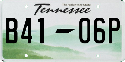 TN license plate B4106P