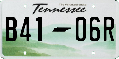 TN license plate B4106R