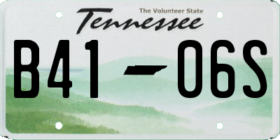 TN license plate B4106S