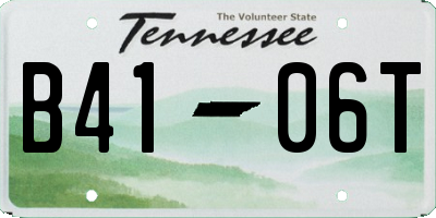 TN license plate B4106T