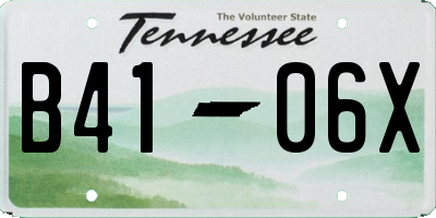 TN license plate B4106X