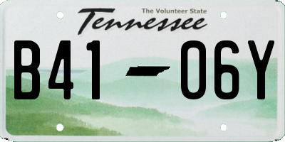TN license plate B4106Y