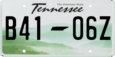 TN license plate B4106Z