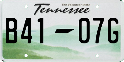 TN license plate B4107G