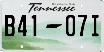TN license plate B4107I