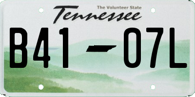 TN license plate B4107L