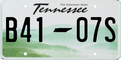 TN license plate B4107S
