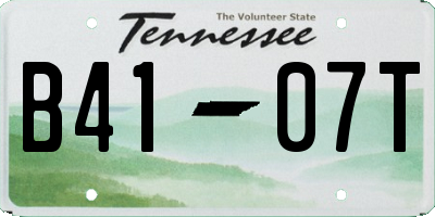 TN license plate B4107T