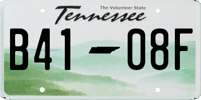 TN license plate B4108F