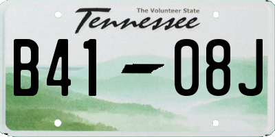 TN license plate B4108J