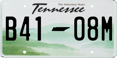 TN license plate B4108M