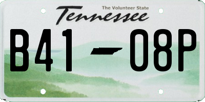 TN license plate B4108P
