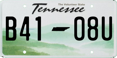 TN license plate B4108U