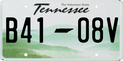 TN license plate B4108V