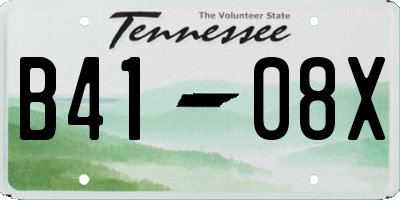 TN license plate B4108X