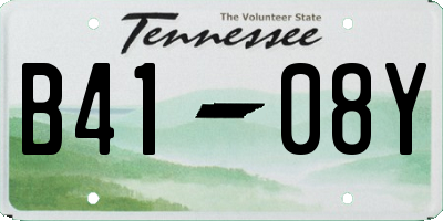 TN license plate B4108Y