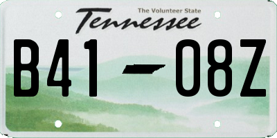 TN license plate B4108Z
