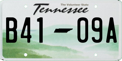 TN license plate B4109A