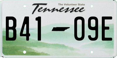 TN license plate B4109E