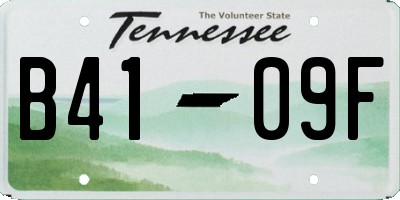 TN license plate B4109F
