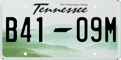TN license plate B4109M