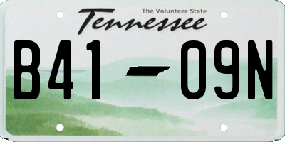 TN license plate B4109N