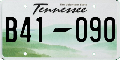 TN license plate B4109O
