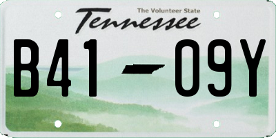 TN license plate B4109Y