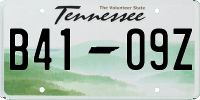 TN license plate B4109Z
