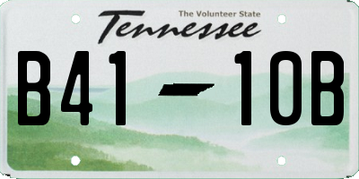 TN license plate B4110B
