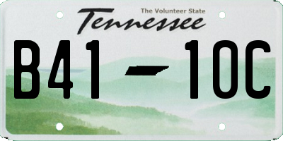 TN license plate B4110C