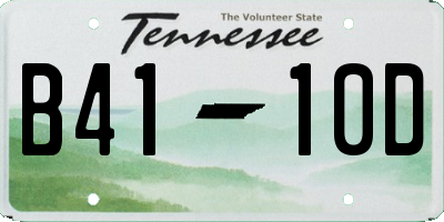 TN license plate B4110D