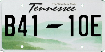 TN license plate B4110E