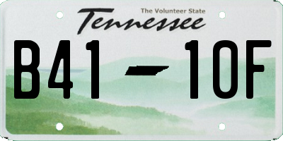 TN license plate B4110F