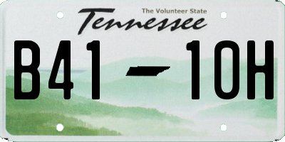 TN license plate B4110H